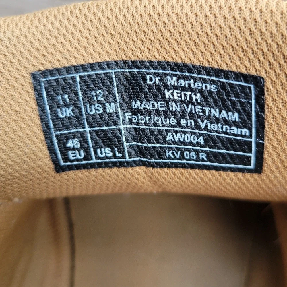 Dr.‎ Martens Keith Oxford Brown Leather Industrial Lug Sole Mens Size 12
